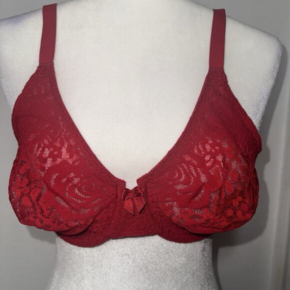 Wacoal Womens 38C Bra Lace Intimate Feminine Romantic Full Figure Molded J-Hook - Picture 3 of 6